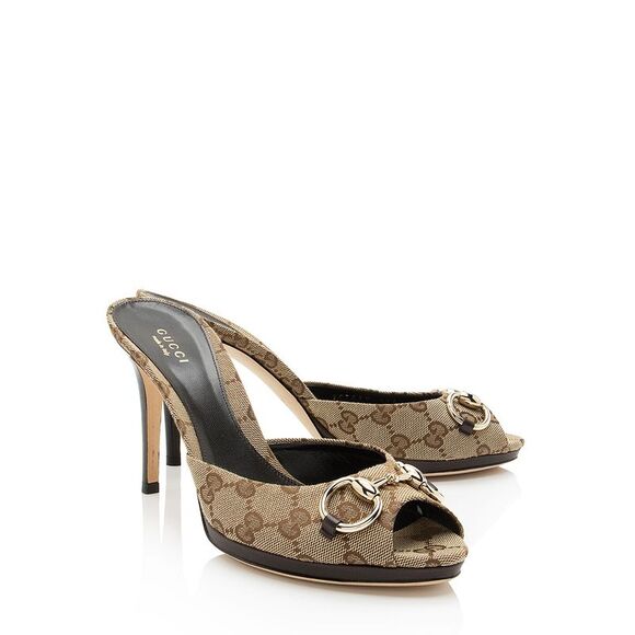 Gucci GG Canvas Horsebit Mules - Size 8.5 / 38.5 - Picture 2 of 8